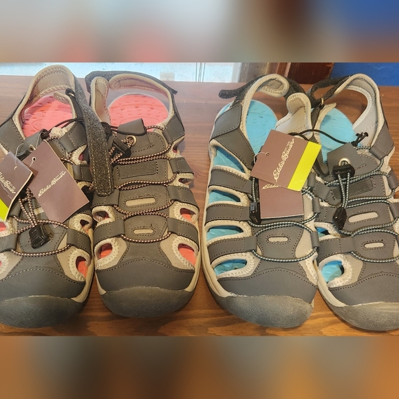 Eddie Bauer Shoes - Eddie Bauer Kids' Gray and Pink/Blue Sandals
